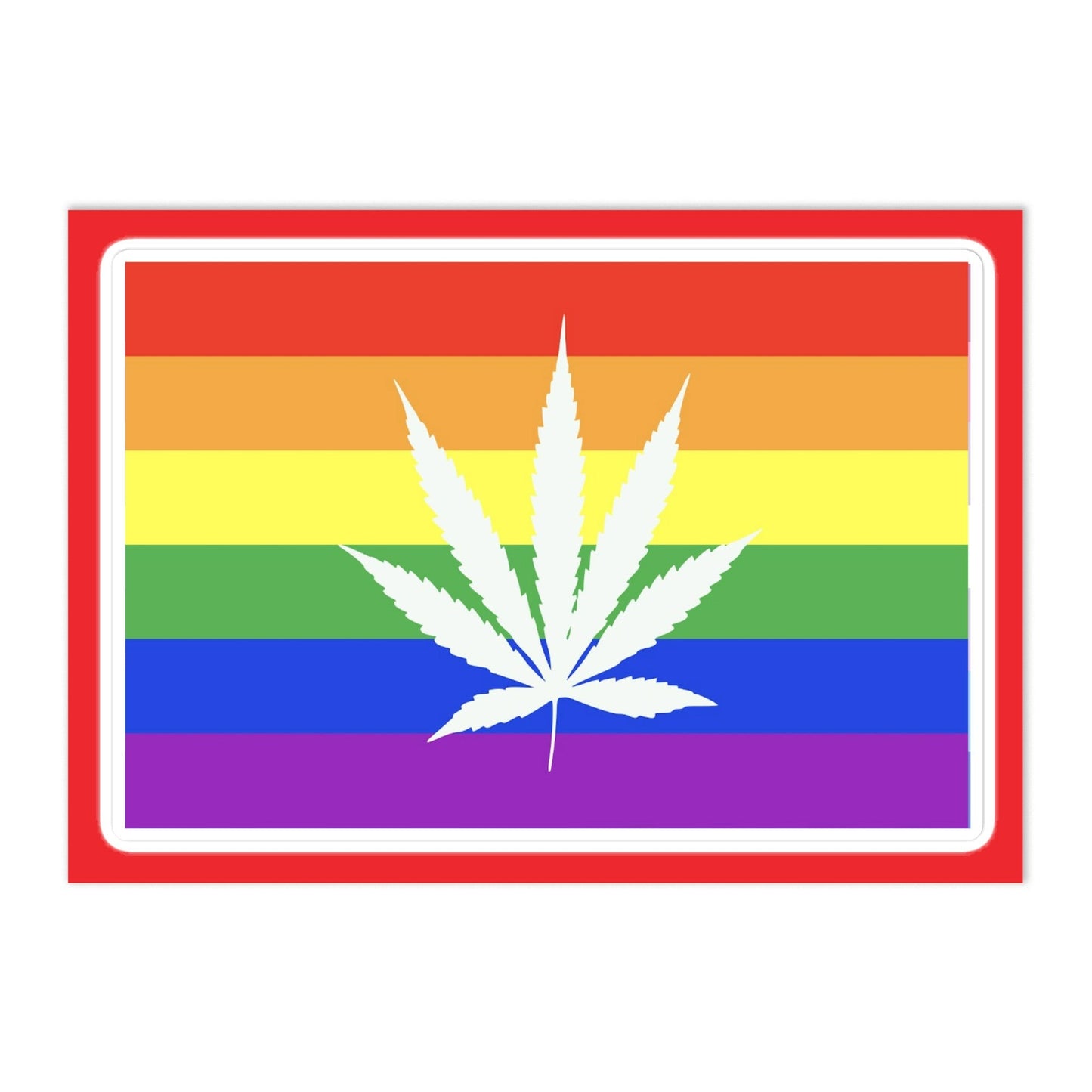 LGBTQ Pride Weed Flag Large Sheet Sticker Default Title kiss-cut-sticker-sheet-white-front-655cba54c5b92