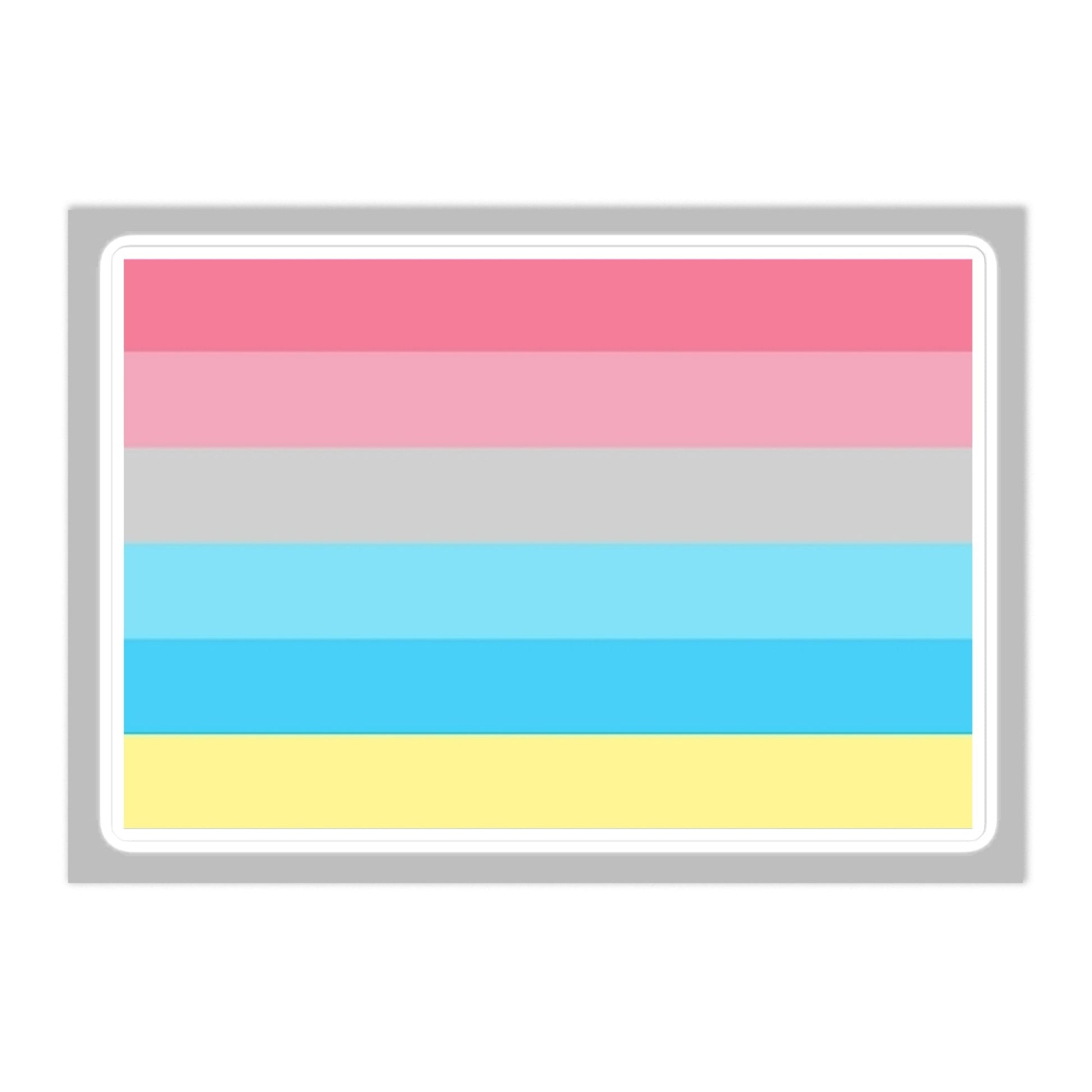 Genderflux Pride Flag Large Sheet Sticker Genderflux kiss-cut-sticker-sheet-white-front-655cbc607aeb2