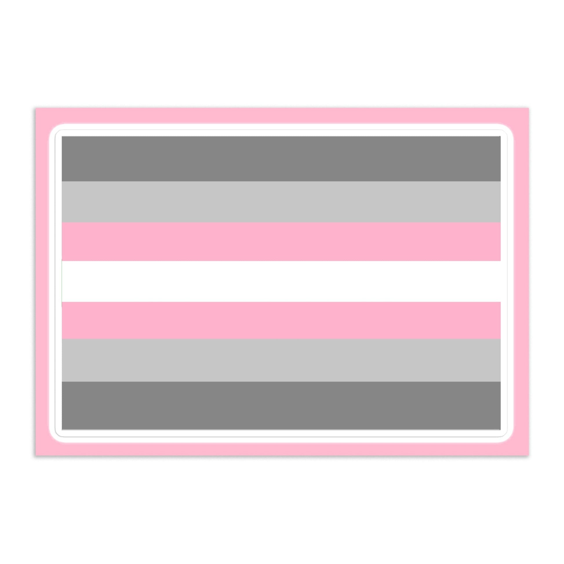 Demigirl Pride Flag Large Sheet Sticker Demigirl kiss-cut-sticker-sheet-white-front-655cbd62690db