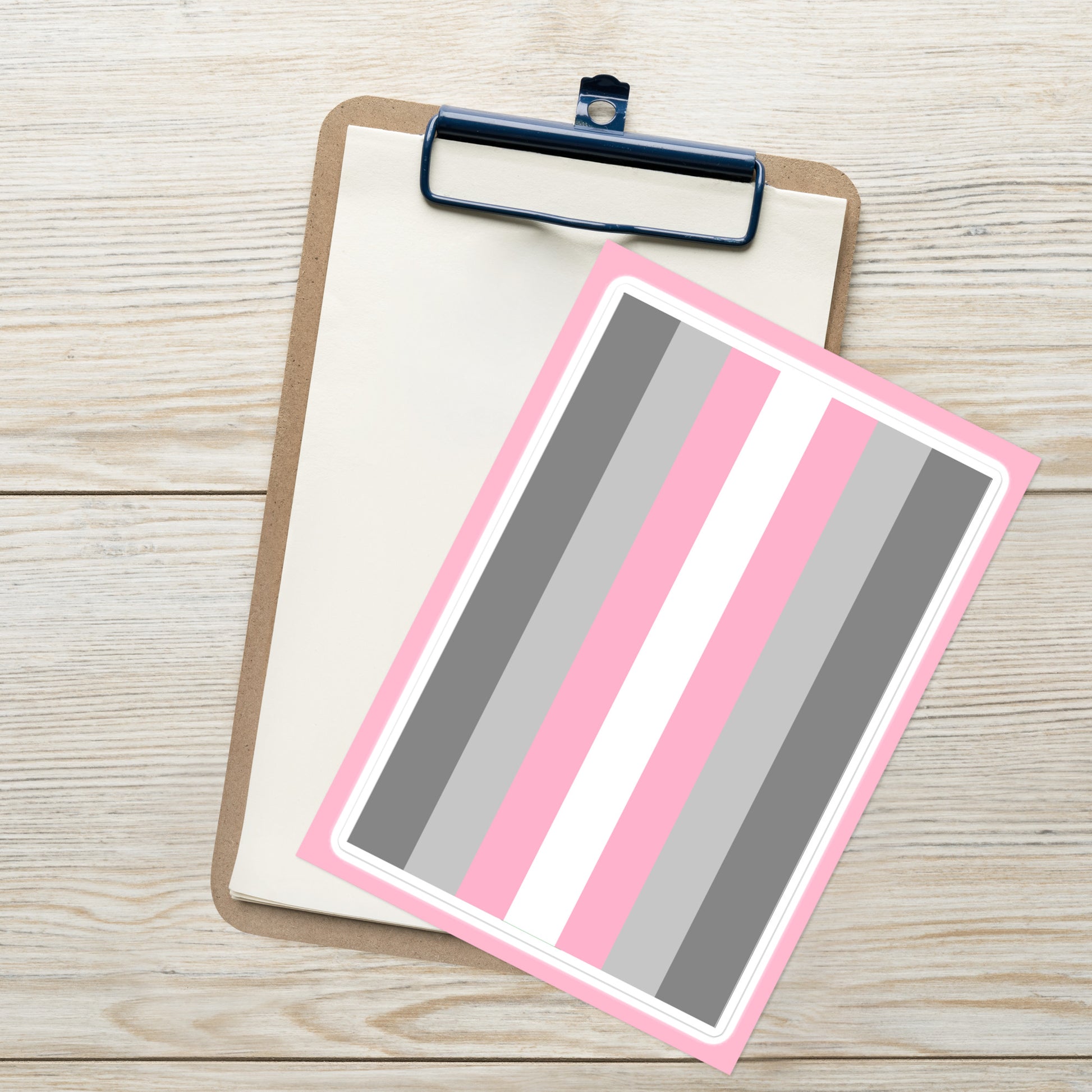 Demigirl Pride Flag Large Sheet Sticker kiss-cut-sticker-sheet-white-front-655cbd6269c21