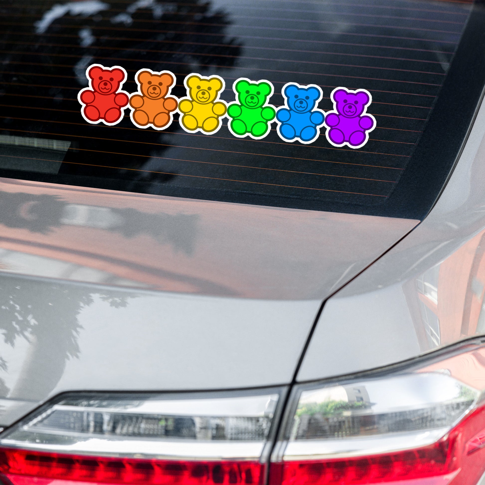 LGBTQ Pride Gummy Bear Sticker kiss-cut-stickers-white-15x3.75-front-65a9a91f7cdf0