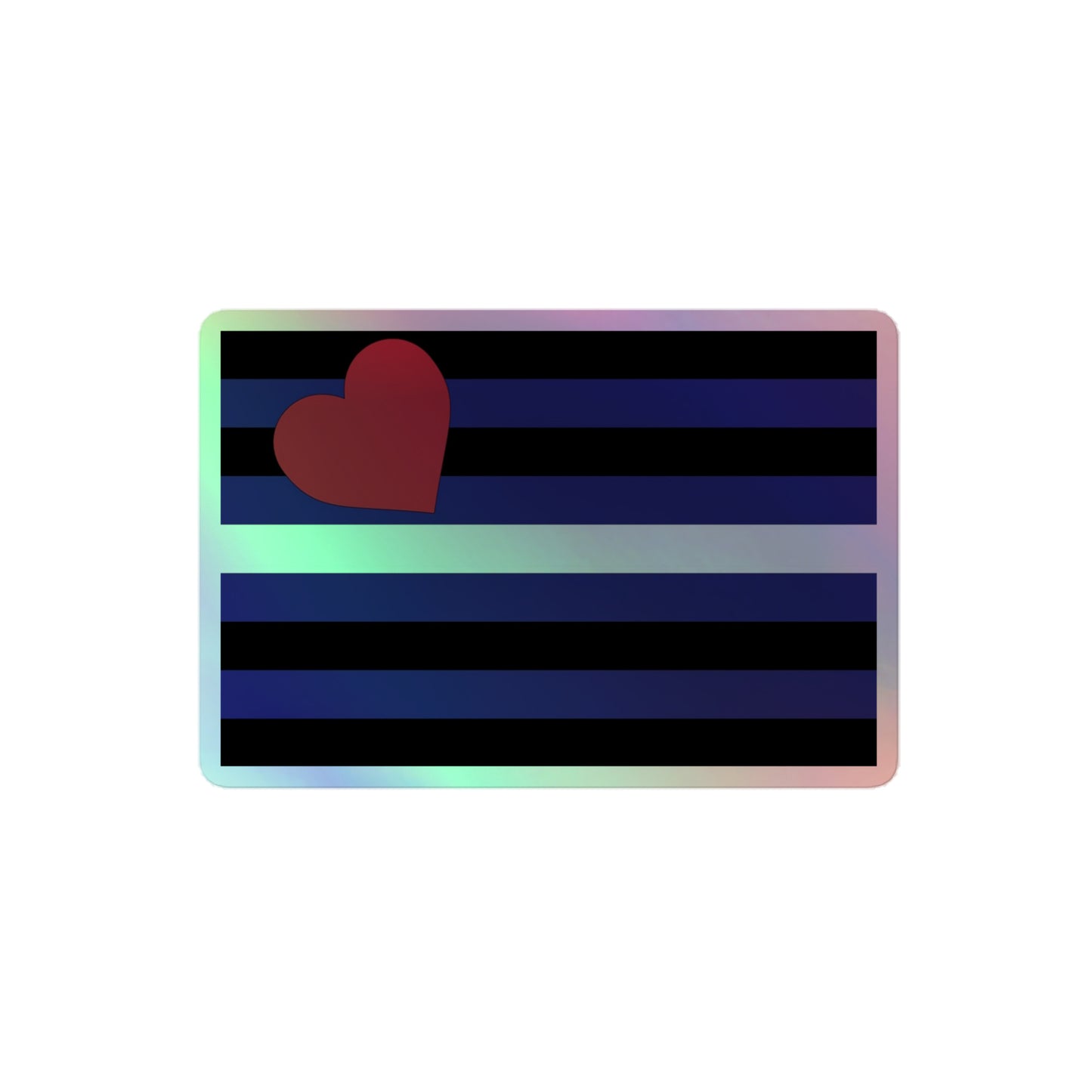 Leather Pride Flag Holographic Sticker 4″ leather-pride-flag-holographic-sticker-4in-front