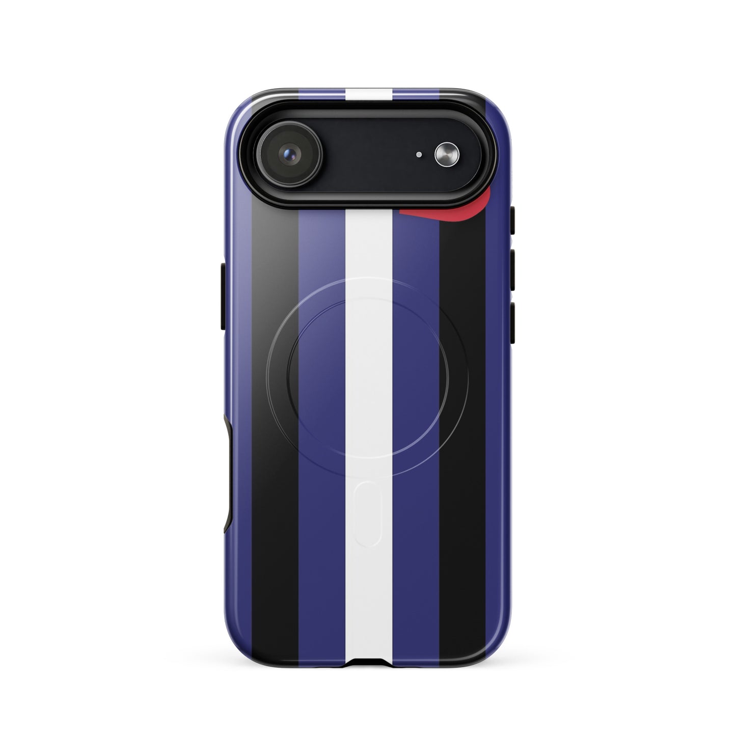 Apple iPhone 17 Air Magsafe cell phone case with leather pride flag design on white background