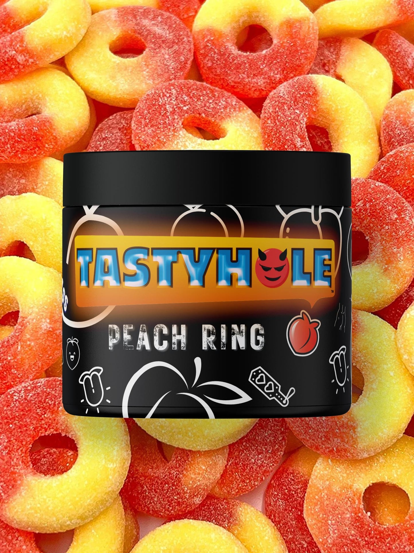 TastyHole Body Scrub - Peach Ring leatherdaddy-skin-co-bath-body-peach-ring-tastyhole-body-scrub-tastyhole-flavored-body-scrub-peach-ring-sq3598217-749350681766-33878185181366