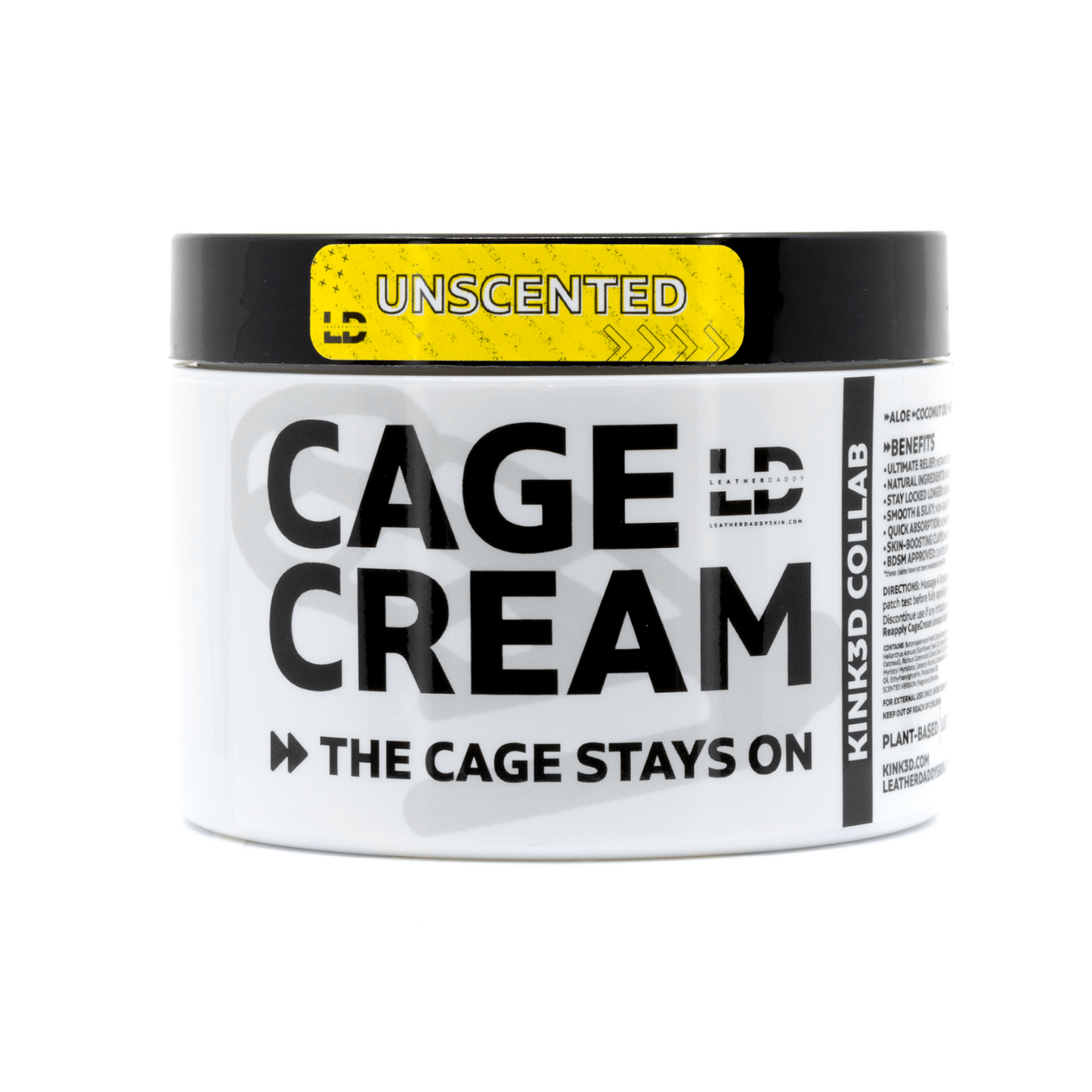 LeatherDaddy Cage Cream - A KINK3D Collab 236ml UNSCENTED MEGA Tub leatherdaddy-skin-co-lotion-moisturizer-236ml-mega-tub-unscented-cage-cream-a-kink3d-collab-chastity-cage-cream-a-kink3d-collab