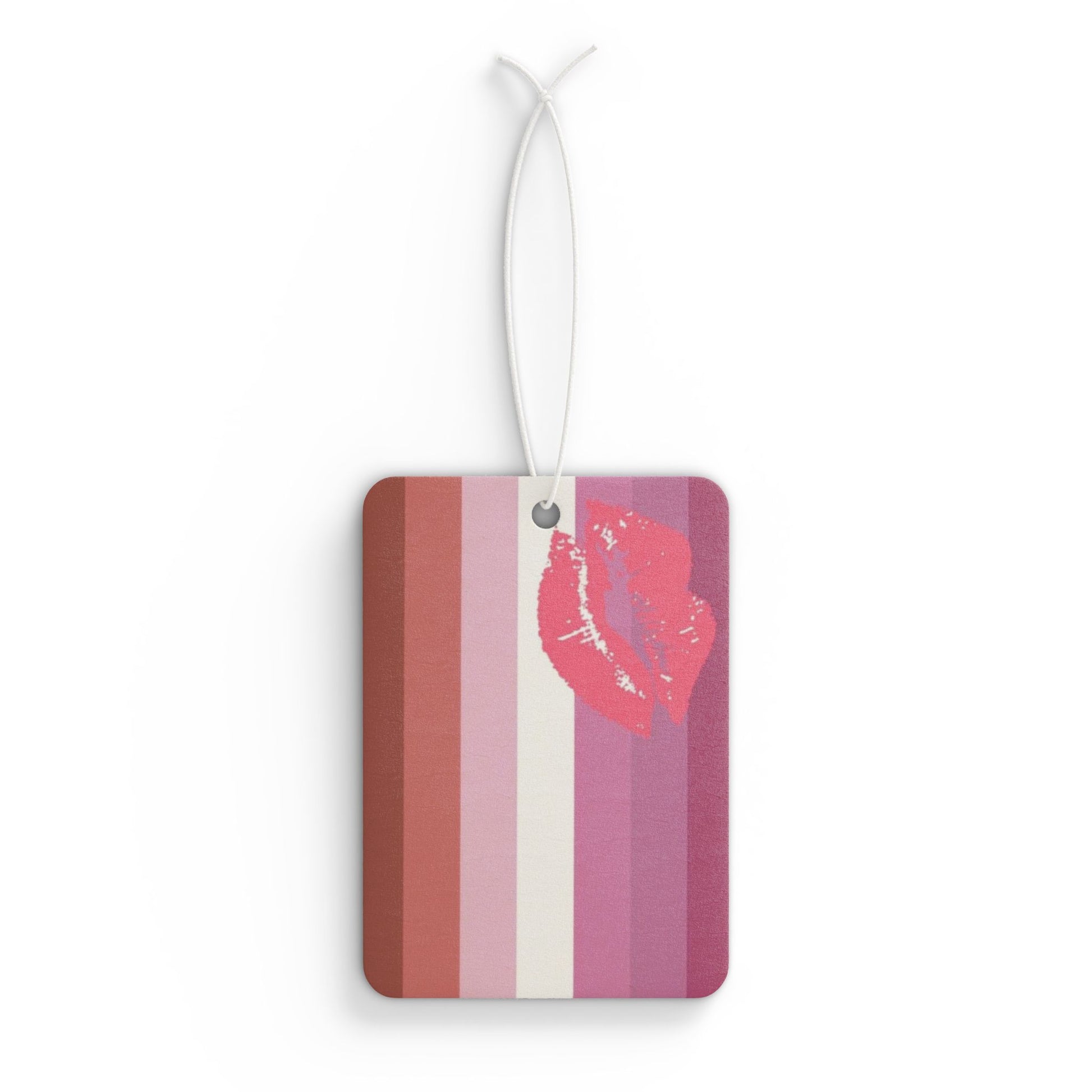 Lesbian "Lipstick" Pride Flag Car Air Freshener Lesbian lesbian-lipstick-pride-flag-car-air-freshener-front