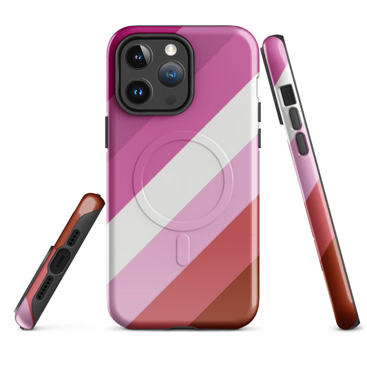 Lesbian Pink Pride MagSafe® Tough Phone Case for Apple iPhone® iPhone 14 Pro Max Lesbian lesbian-pink-pride-magsafe-tough-phone-case-for-apple-iphone-14-pro-max-front