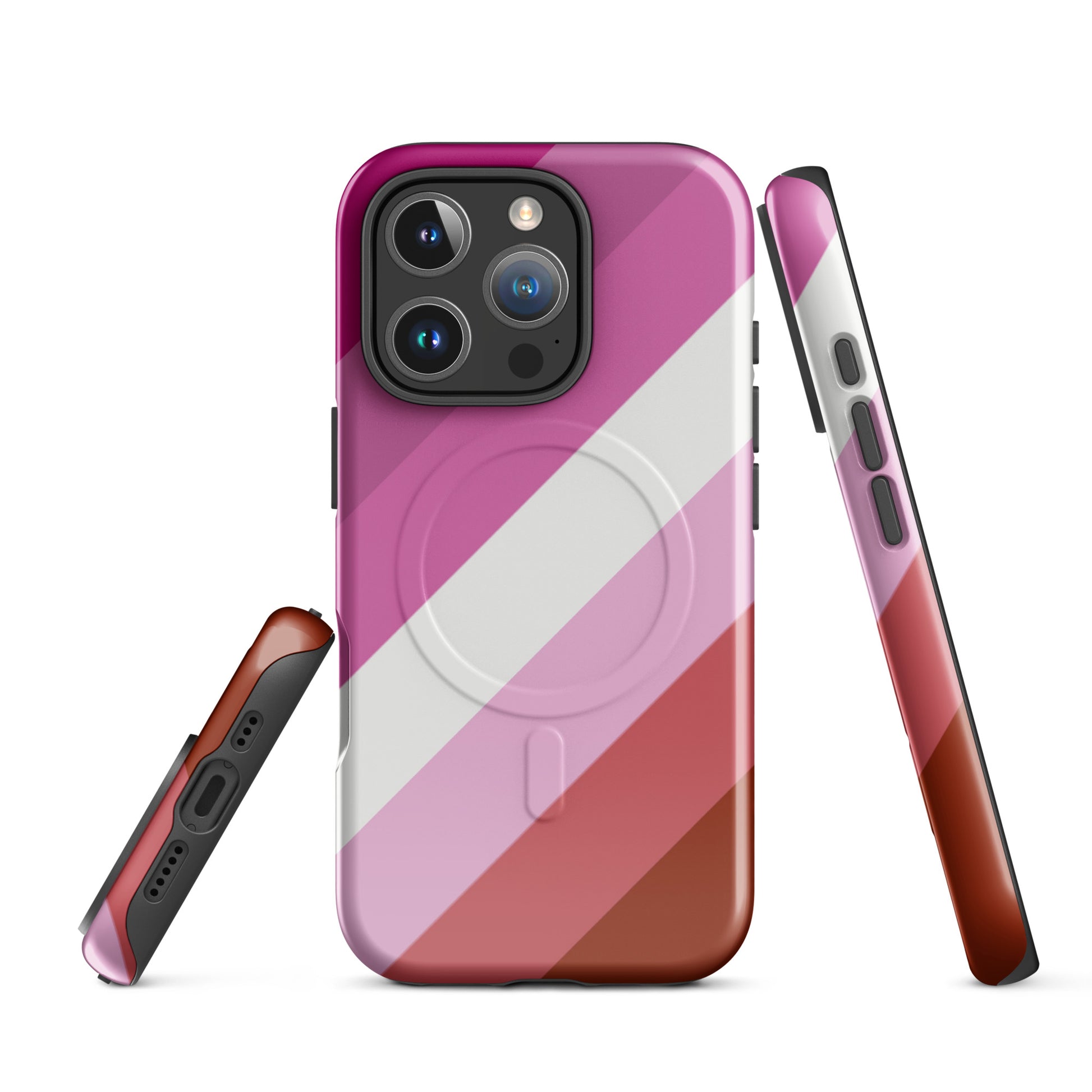 Lesbian Pink Pride MagSafe® Tough Phone Case for Apple iPhone® iPhone 16 Pro Lesbian lesbian-pink-pride-magsafe-tough-phone-case-for-apple-iphone-16-pro-front