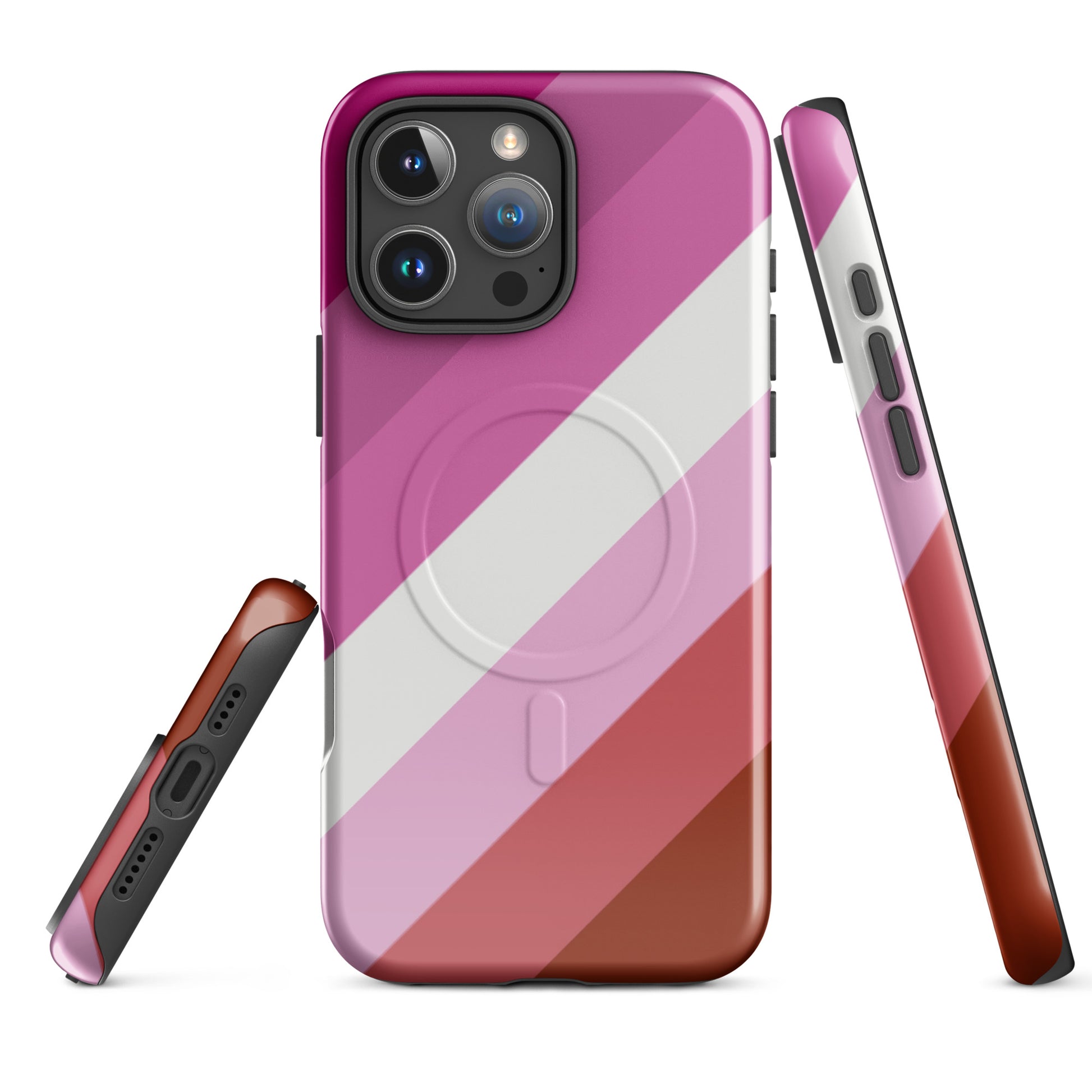 Lesbian Pink Pride MagSafe® Tough Phone Case for Apple iPhone® iPhone 16 Pro Max Lesbian lesbian-pink-pride-magsafe-tough-phone-case-for-apple-iphone-16-pro-max-front