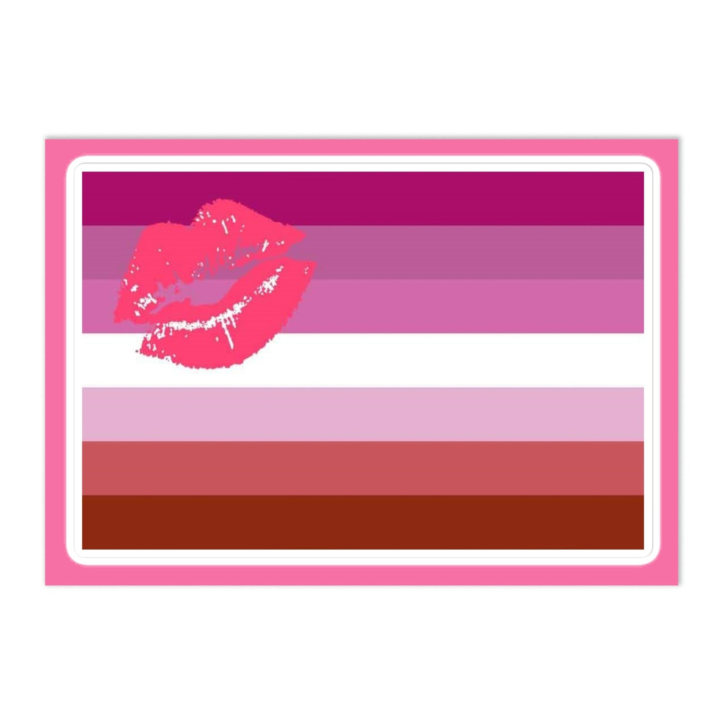 Lesbian Pride Flag Large Sheet Sticker - Lipstick Lesbian Default Title lesbian-pride-flag-large-sheet-sticker-lipstick-lesbian-front