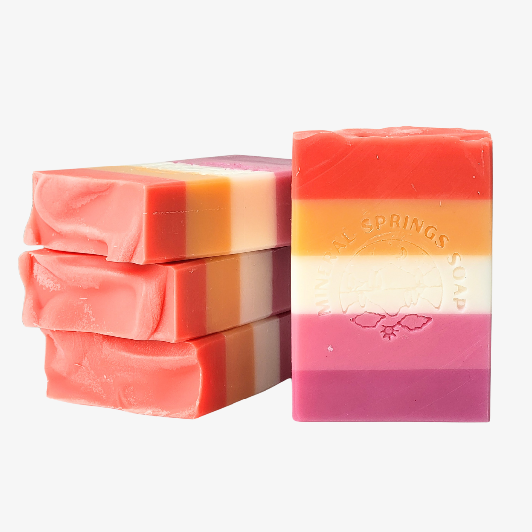 Lesbian Pride Handcrafted Soap - Grapefruit Peony lesbian-pride-handcrafted-soap-grapefruit-peony