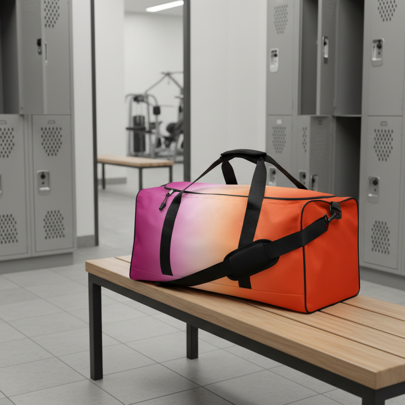 Lesbian Pride Weekender Duffel Bag - Ombre lesbian-pride-weekender-duffel-bag-ombre-left-front Duffle Bags