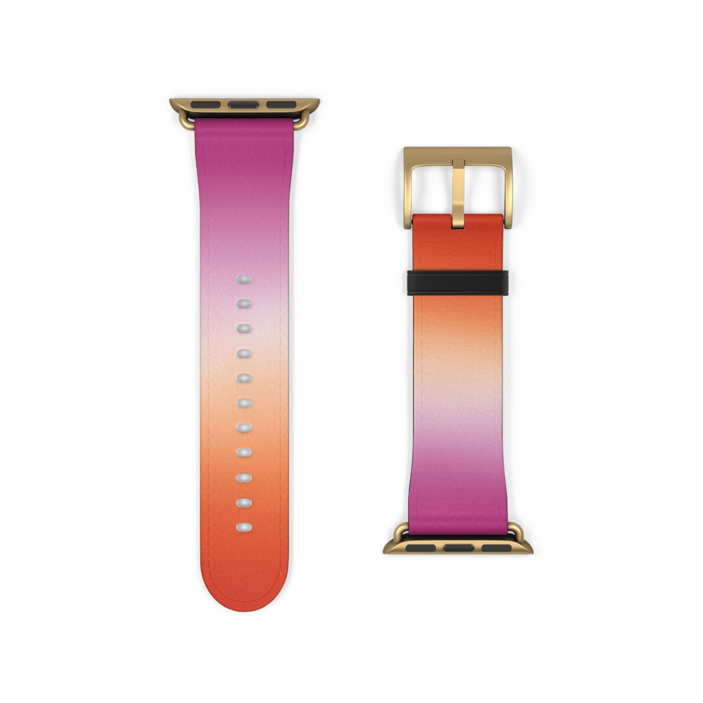 Lesbian Pride Apple Watch Band Strap In Ombre 38 - 41 mm Gold Matte 