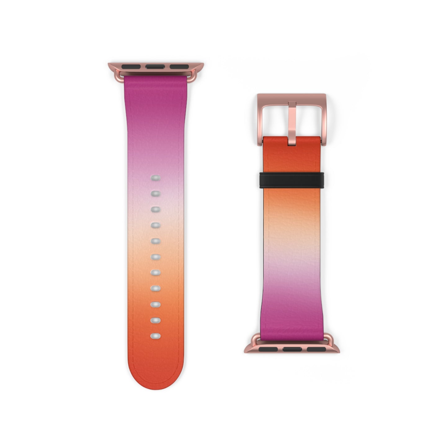 Lesbian Pride Apple Watch Band Strap In Ombre 38 - 41 mm Rose Gold Matte 