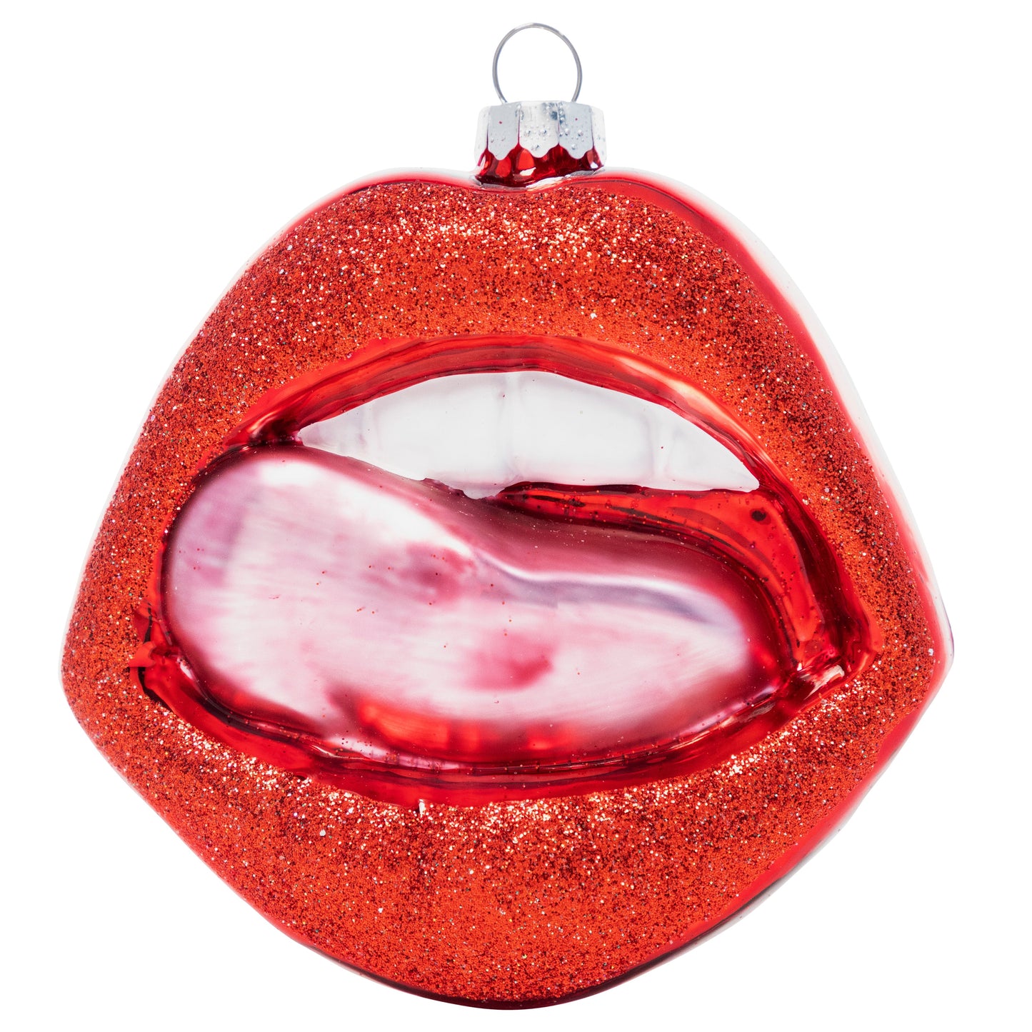 Let There Be Lips - Hand-Blown Glass Holiday Ornament let-there-be-lips-hand-blown-glass-holiday-christmas-ornament-front