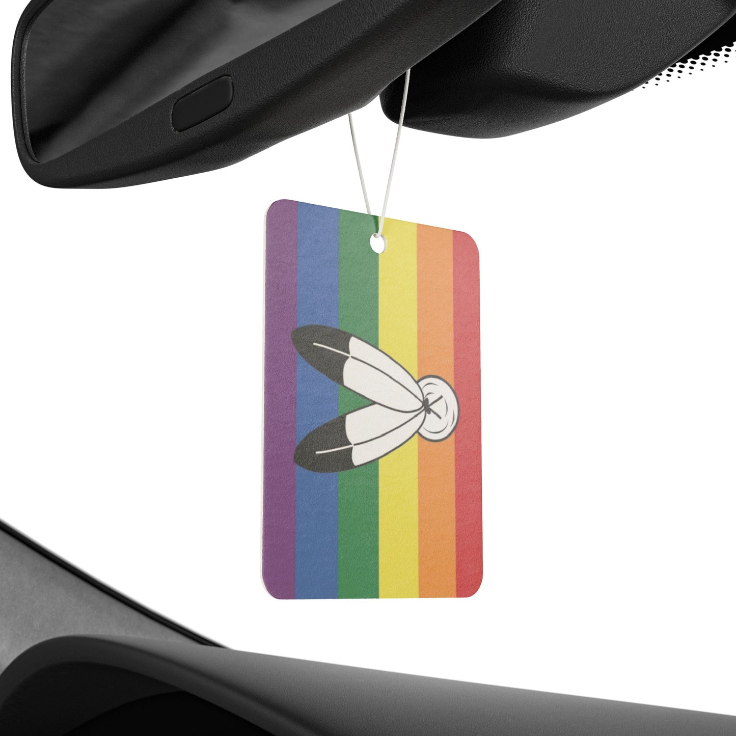 LGBTQ 2-Spirit Pride Flag Car Air Freshener lgbtq-2-spirit-pride-flag-car-air-freshener-rearview-mirror