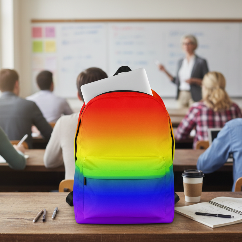 LGBTQ Pride Backpack - Ombre lgbtq-Pride-Backpack-ombre-front