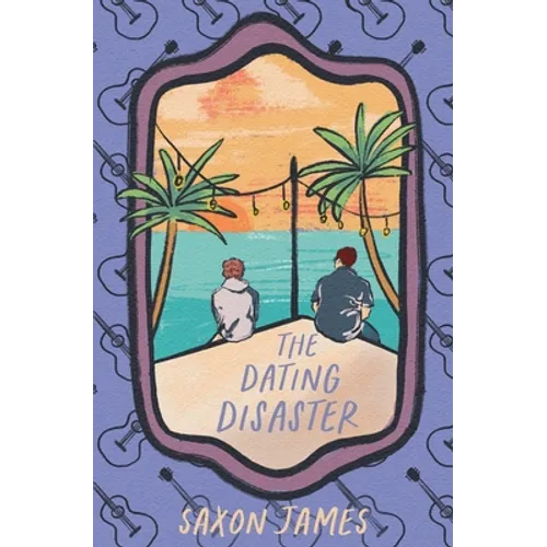 Book cover of 'The Dating Disaster' by Saxon James with a beach scene illustration.