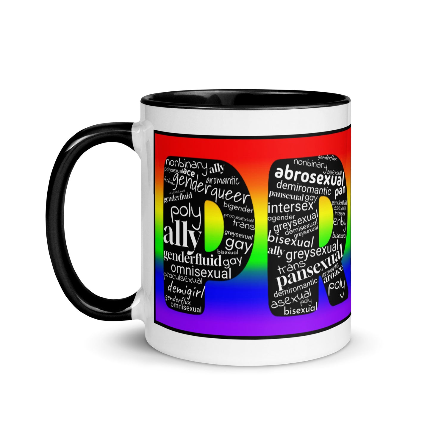 LGBTQ Inclusive Pride Coffee Tea Mug with Color Inside lgbtq-inclusive-pride-coffee-tea-mug-with-color-inside-black-11-oz-left