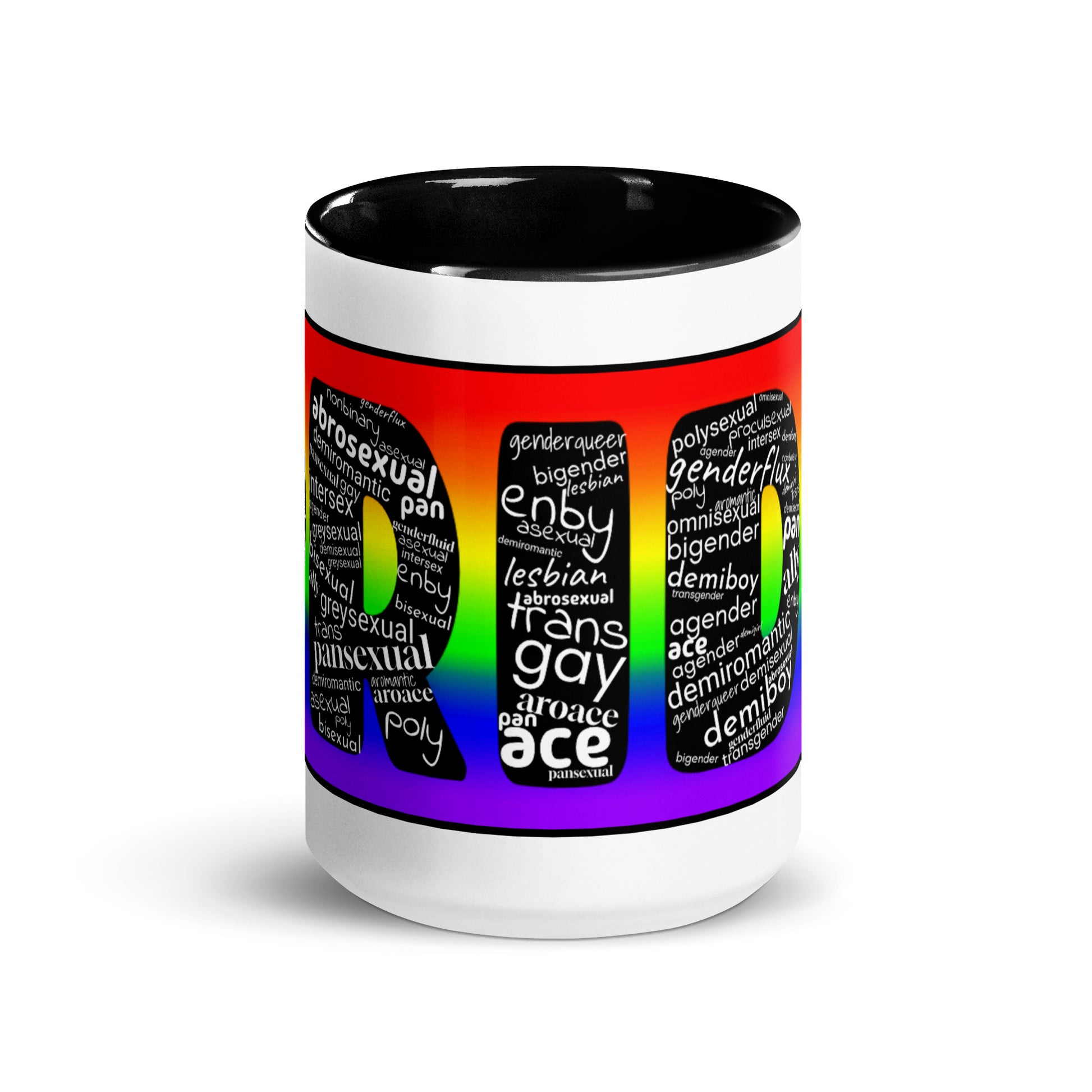 LGBTQ Inclusive Pride Coffee Tea Mug with Color Inside lgbtq-inclusive-pride-coffee-tea-mug-with-color-inside-black-15-oz-front