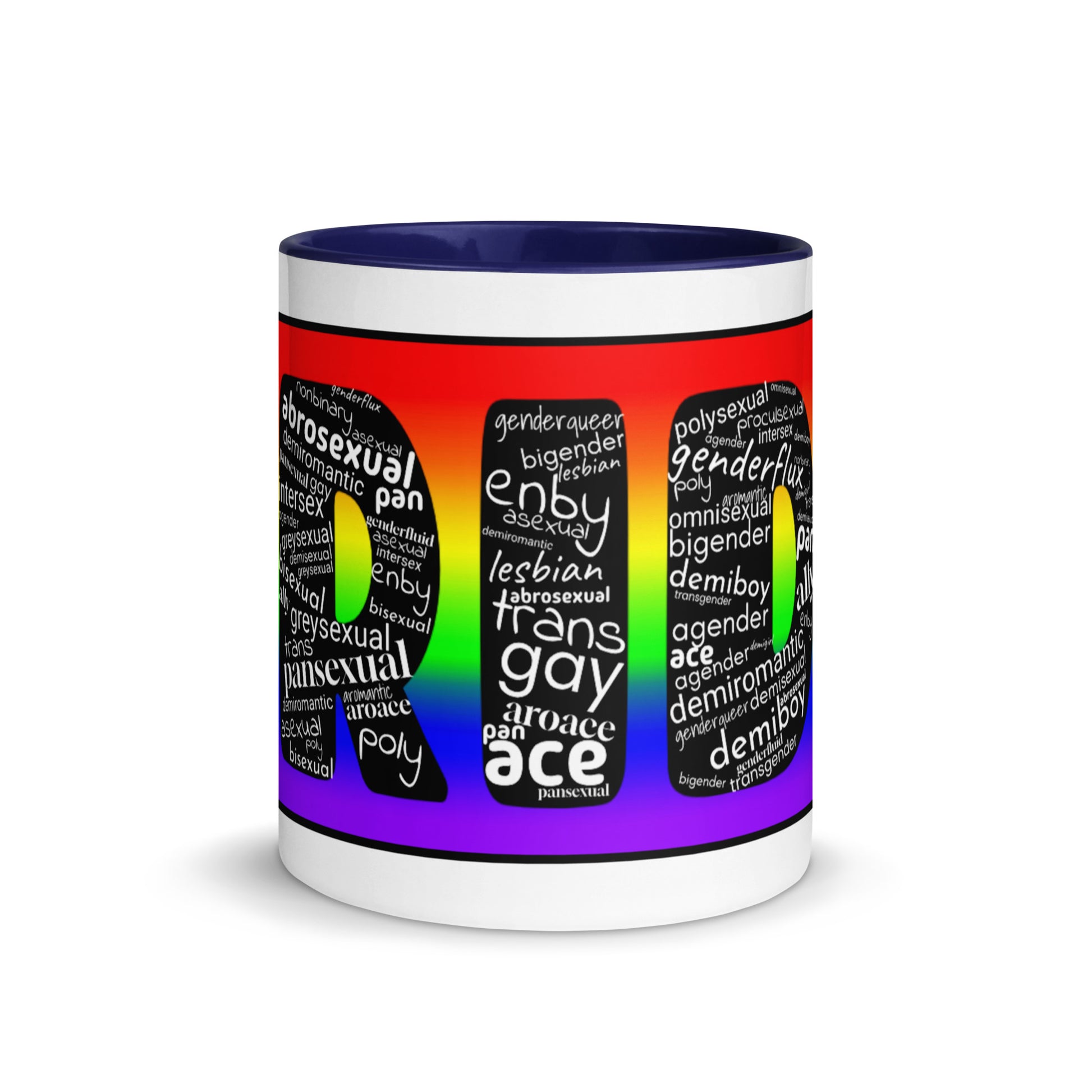 LGBTQ Inclusive Pride Coffee Tea Mug with Color Inside lgbtq-inclusive-pride-coffee-tea-mug-with-color-inside-dark-blue-11-oz-front