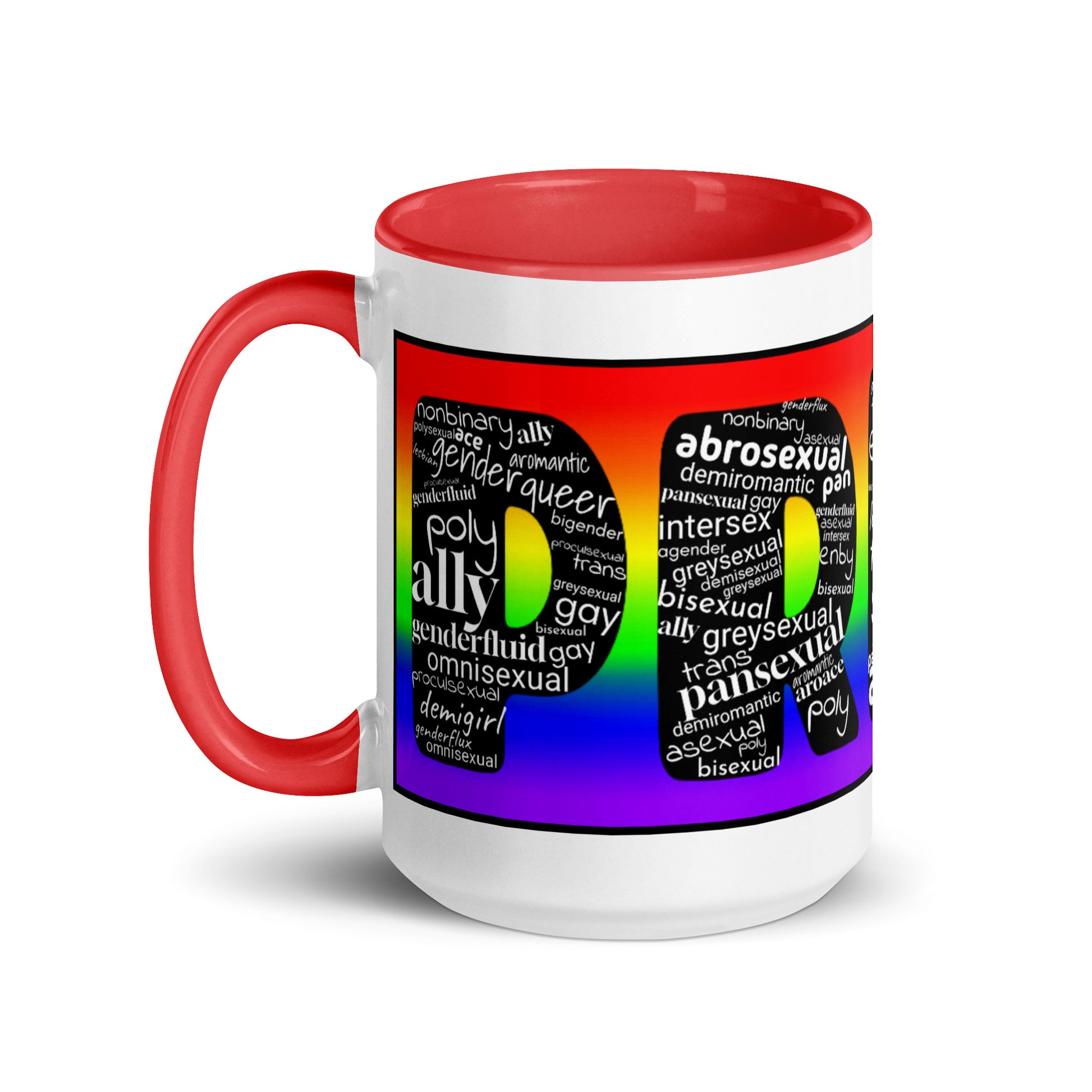 LGBTQ Inclusive Pride Coffee Tea Mug with Color Inside lgbtq-inclusive-pride-coffee-tea-mug-with-color-inside-red-15-oz-left