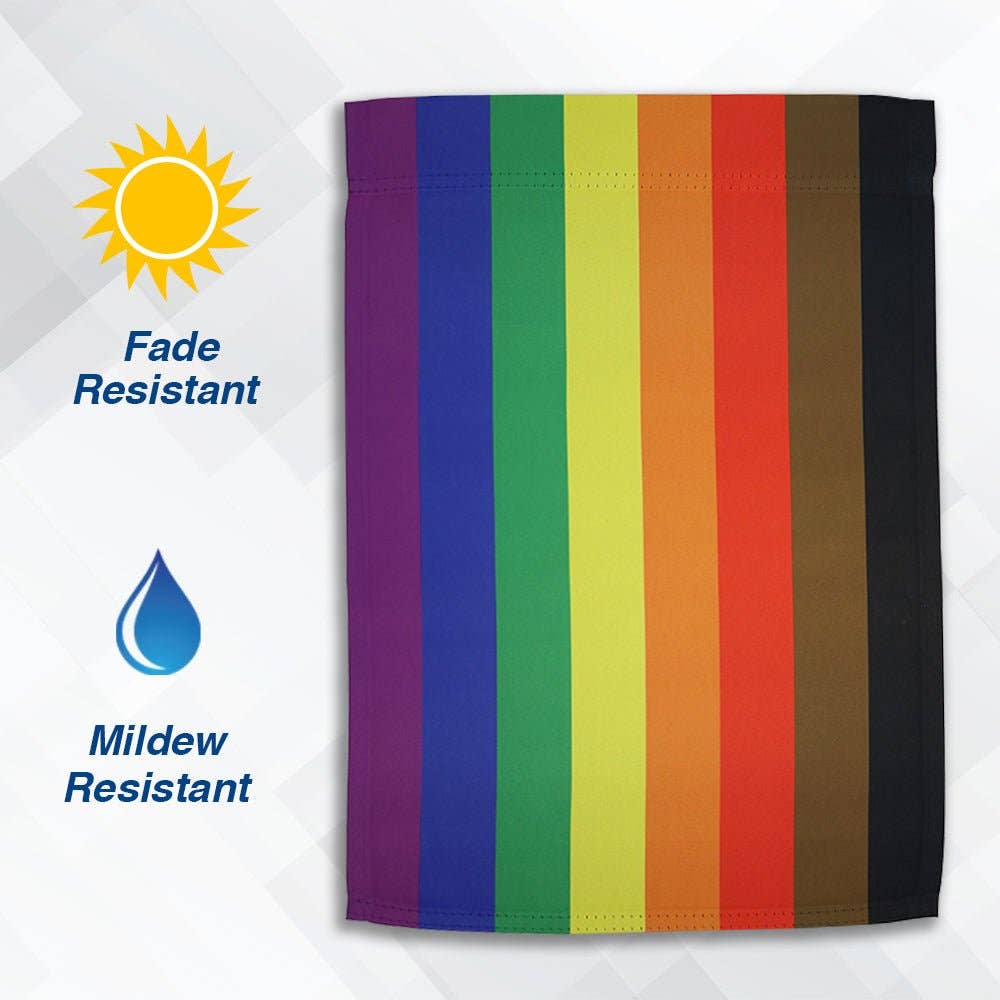 LGBTQ Philly Pride Rainbow Garden Flag 12x18in lgbtq-philly-pride-rainbow-garden-flag-12x18in-details Garden Flag