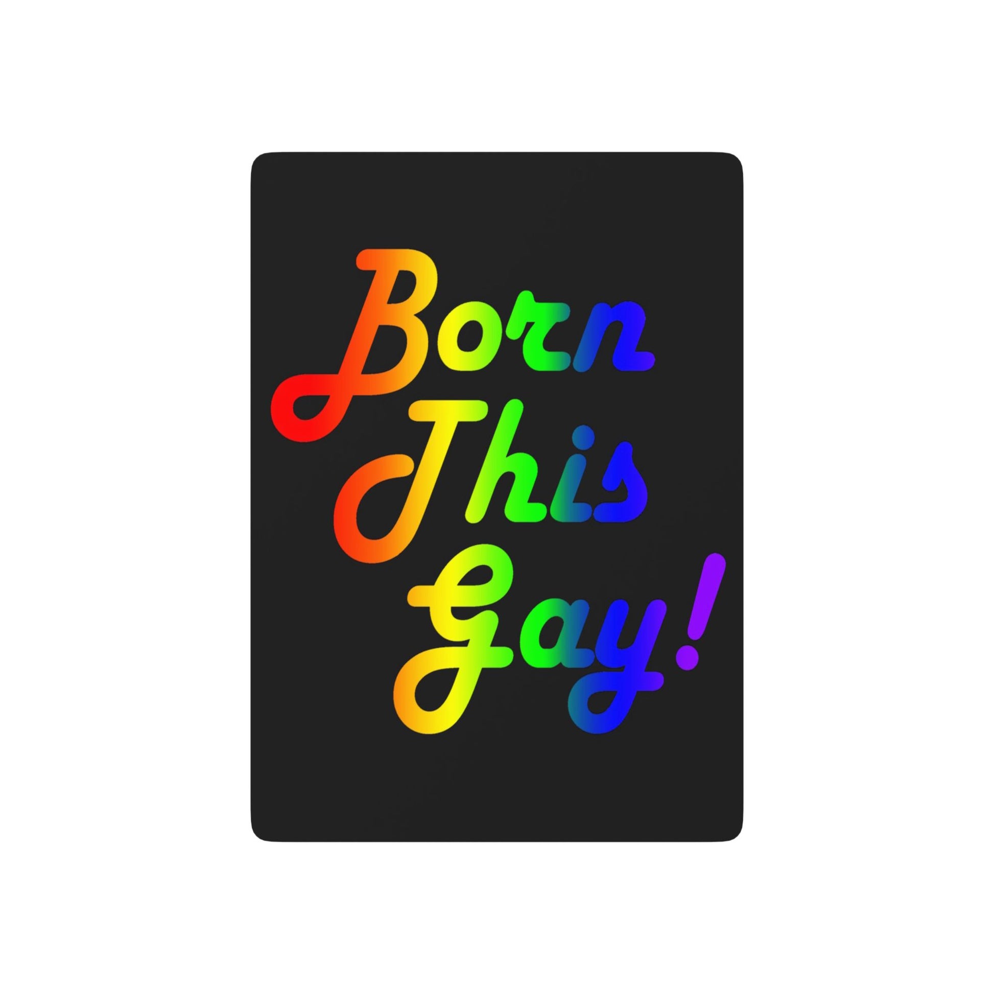 LGBTQ Pride Born This Gay Poker Playing Cards 2.5" x 3.5" Pride Semi Glossy lgbtq-pride-born-this-gay-poker-playing-cards-detail