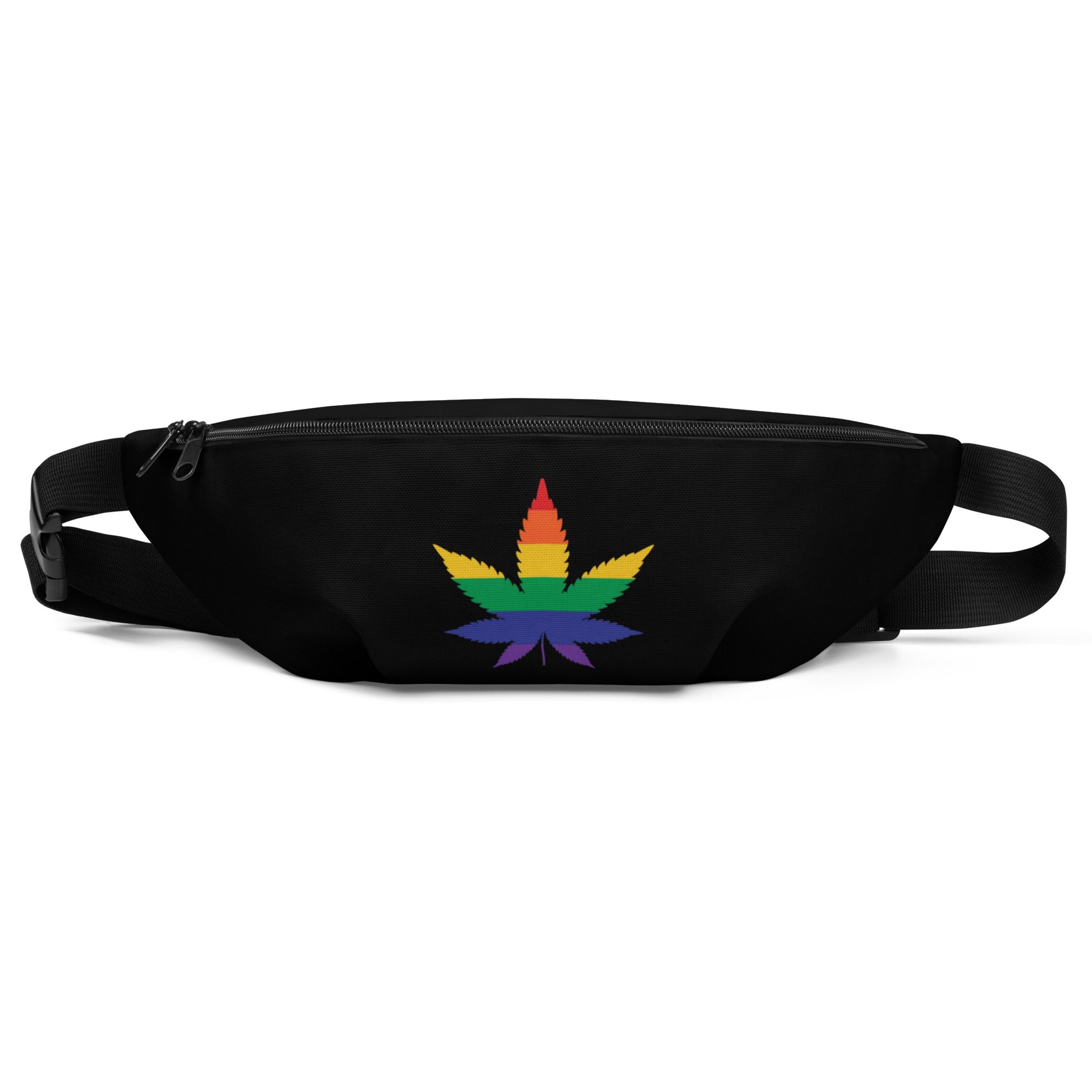 LGBTQ Pride Crossbody Fanny Pack - Weed Pride lgbtq-pride-crossbody-fanny-pack-weed-front