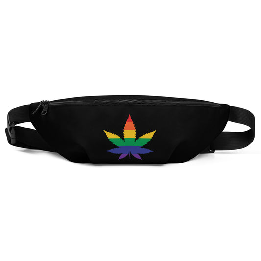 LGBTQ Pride Crossbody Fanny Pack - Weed Pride lgbtq-pride-crossbody-fanny-pack-weed-front