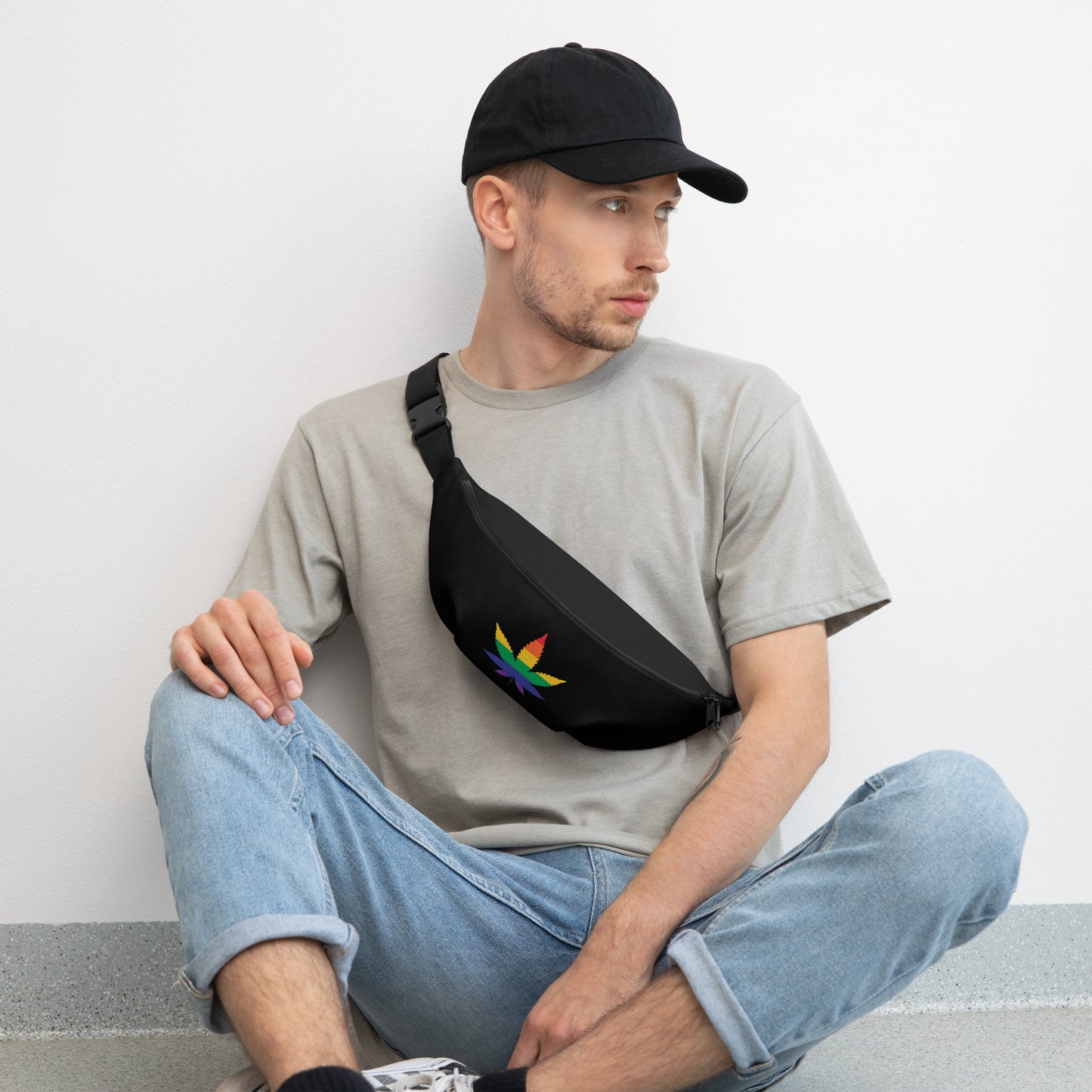 LGBTQ Pride Crossbody Fanny Pack - Weed lgbtq-pride-crossbody-fanny-pack-weed-lifestyle