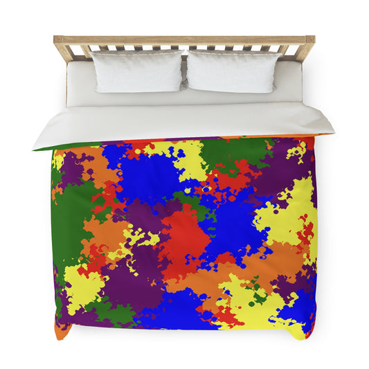 LGBTQ Pride Duvet Cover - Camo King 104" × 88" Pride lgbtq-pride-duvet-cover-camo-king-lifestyle