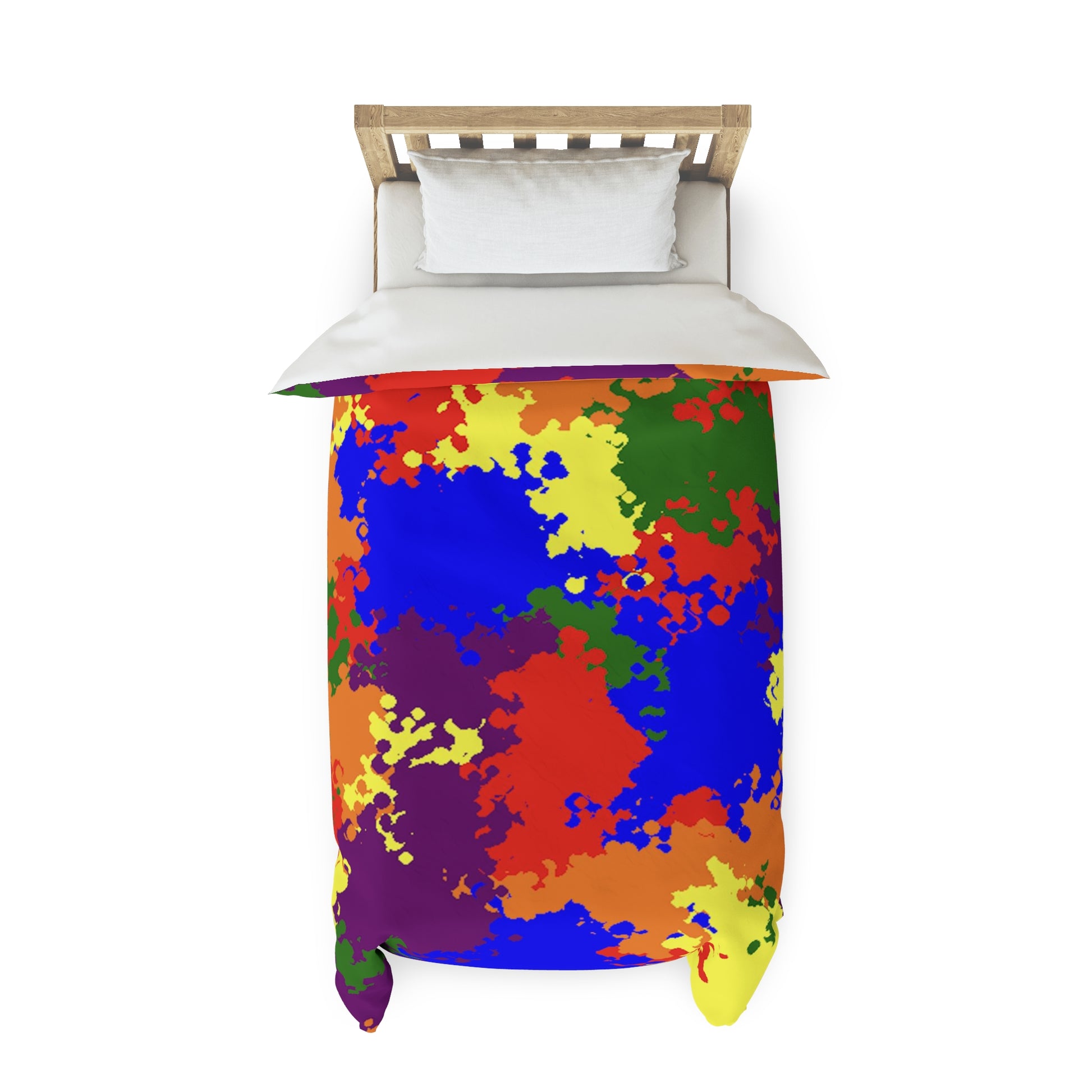 LGBTQ Pride Duvet Cover - Camo Twin XL 68'' × 94'' Pride lgbtq-pride-duvet-cover-camo-twin-xl-lifestyle