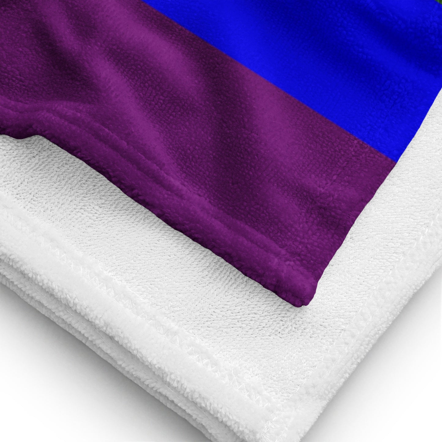 LGBTQ Pride Flag Beach Blanket Towel Rainbow lgbtq-pride-flag-beach-blanket-towel-details