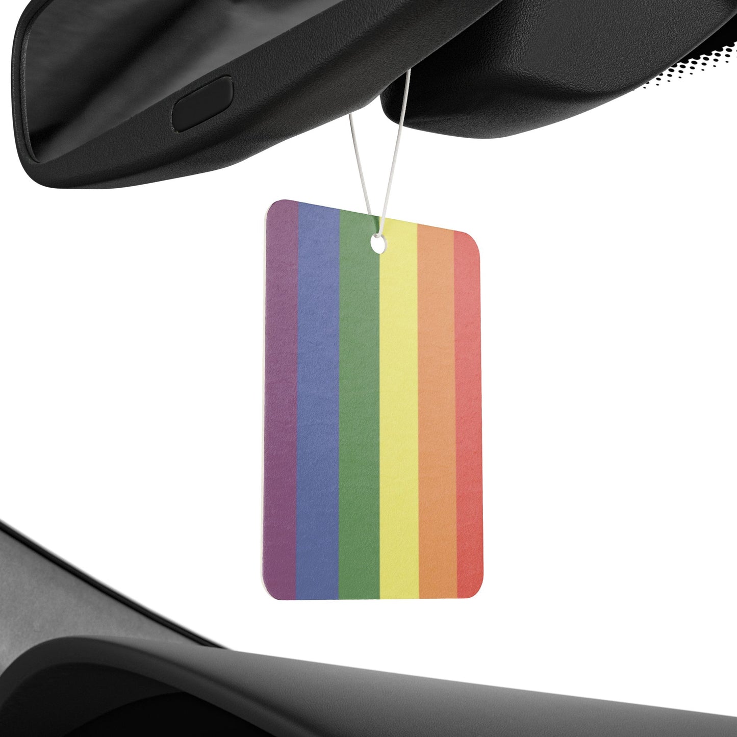LGBTQ Pride Flag Car Air Freshener lgbtq-pride-flag-car-air-freshener-rearview-mirror
