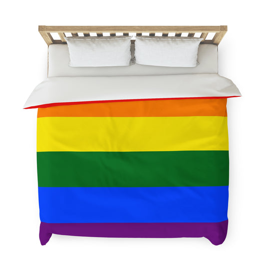 LGBTQ Pride Flag Duvet Cover King 104" × 88" Pride lgbtq-pride-flag-duvet-cover-king-lifestyle