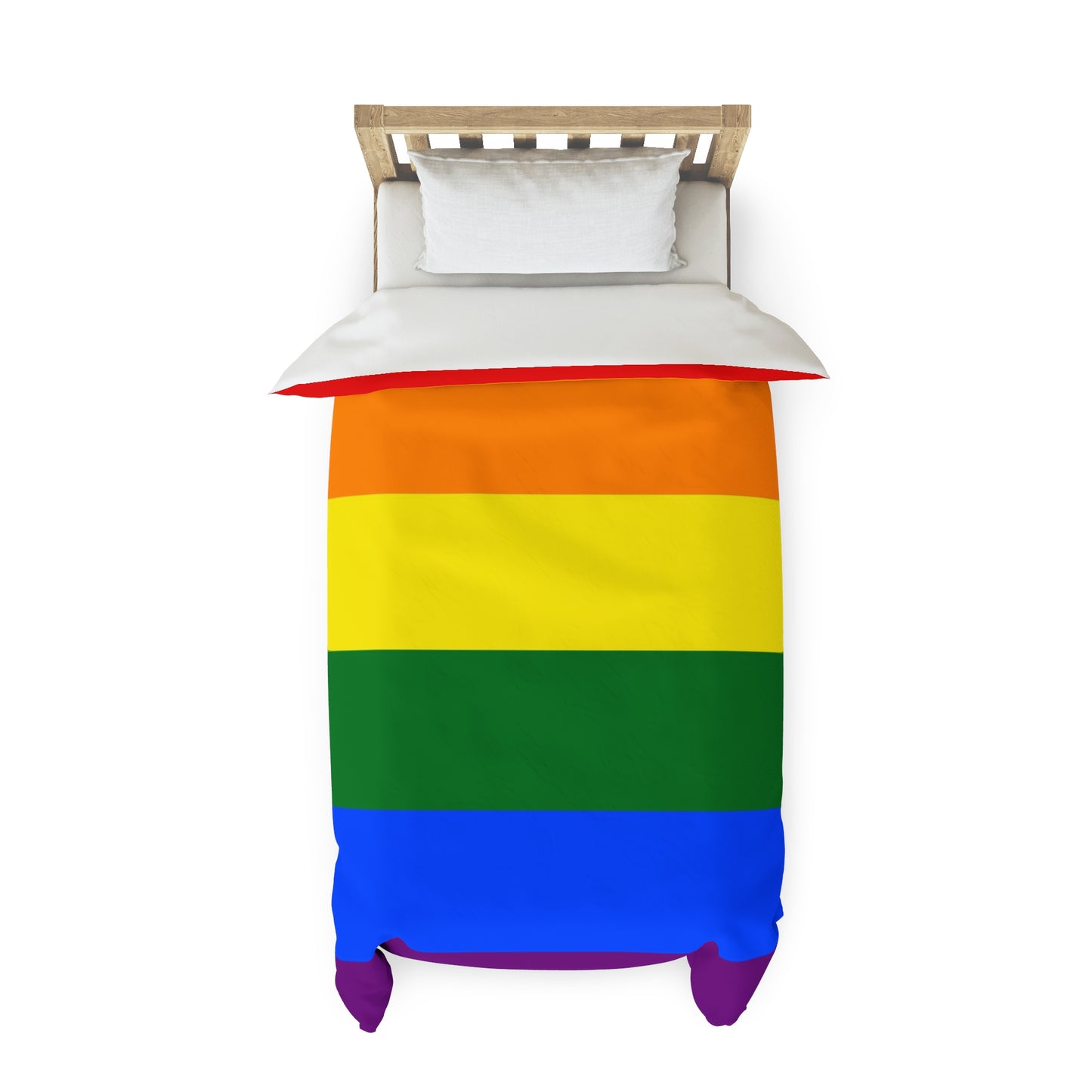 LGBTQ Pride Flag Duvet Cover Twin XL 68'' × 94'' Pride lgbtq-pride-flag-duvet-cover-twin-xl-lifestyle