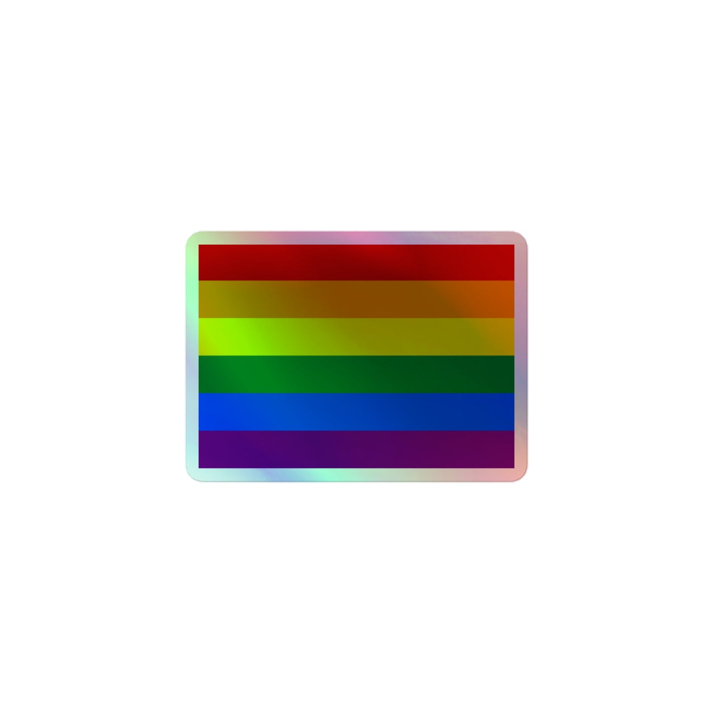 LGBTQ Pride Flag Holographic Sticker 3″ Pride lgbtq-pride-flag-holographic-sticker-3in-front Holographic Sticker