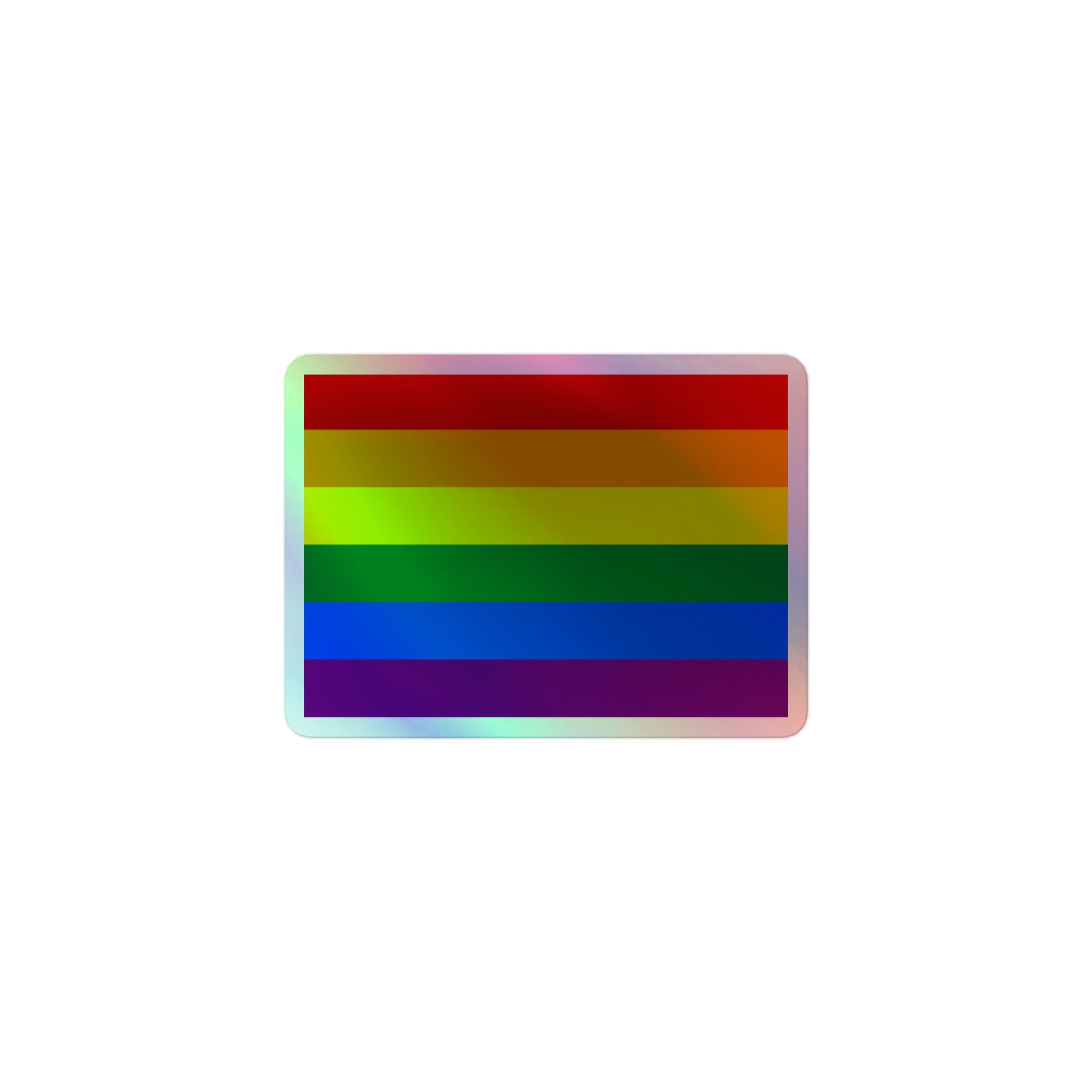 LGBTQ Pride Flag Holographic Sticker 3″ Pride lgbtq-pride-flag-holographic-sticker-3in-front Holographic Sticker