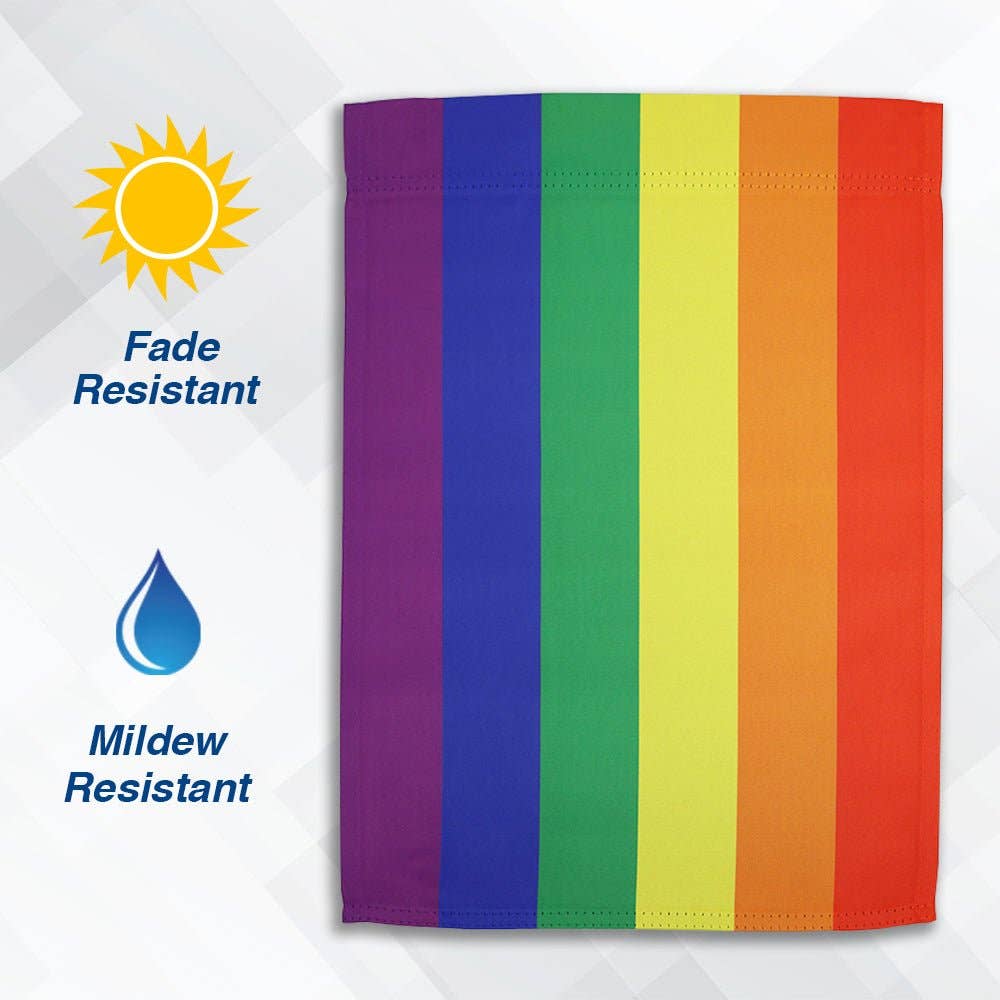 LGBTQ Pride Flag Rainbow Garden Flag 12x18 lgbtq-pride-flag-rainbow-garden-flag-12x18-details Garden Flag