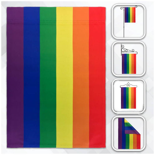 LGBTQ Pride Flag Rainbow Garden Flag 12x18 lgbtq-pride-flag-rainbow-garden-flag-12x18-options Garden Flag