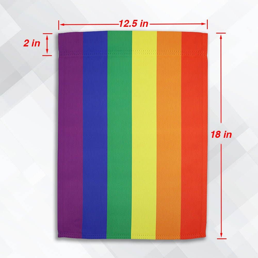 LGBTQ Pride Flag Rainbow Garden Flag 12x18 lgbtq-pride-flag-rainbow-garden-flag-12x18-sizing Garden Flag