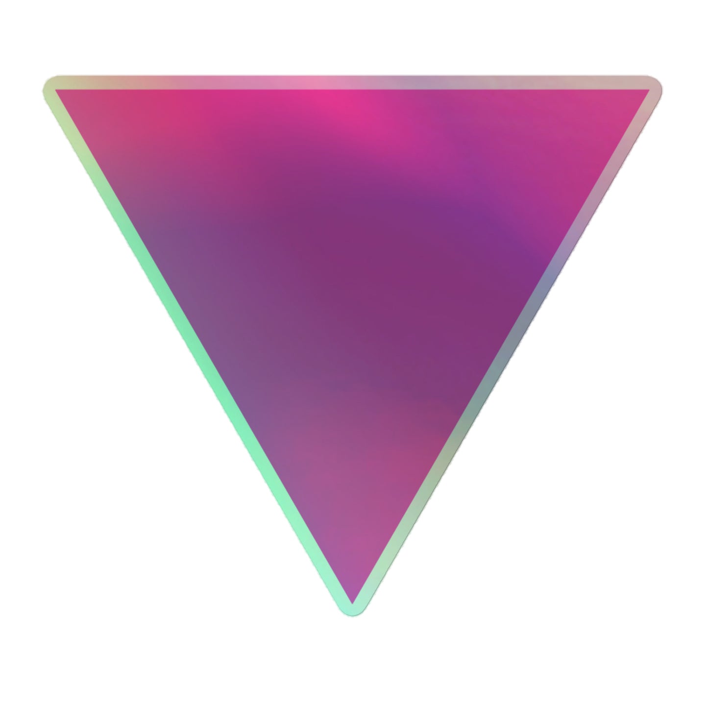 LGBTQ Pride Holographic Sticker - Pink Triangle 5.5″×5.5″ Pride lgbtq-pride-holographic-sticker-pink-triangle-5in-front Holographic Sticker