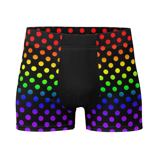 LGBTQ Pride Mens Boxer Briefs Underwear Ombre Rainbow Dots all-over-print-boxer-briefs-white-front-665006bcc8f05