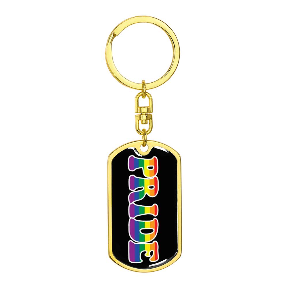 LGBTQ Pride Military Dog Tag Keychain Gold Pride lgbtq-pride-military-dog-tag-keychain-gold