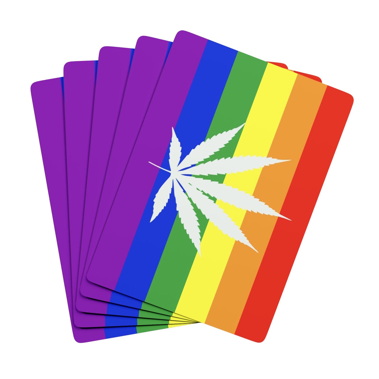 LGBTQ Pride Rainbow Cannabis Poker Playing Cards Deck for Game Nights lgbtq-pride-rainbow-cannabis-poker-playing-cards-deck-for-game-nights-deck-details