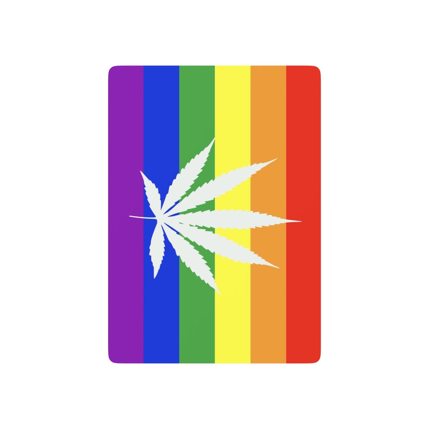 LGBTQ Pride Rainbow Cannabis Poker Playing Cards Deck for Game Nights lgbtq-pride-rainbow-cannabis-poker-playing-cards-deck-for-game-nights-front