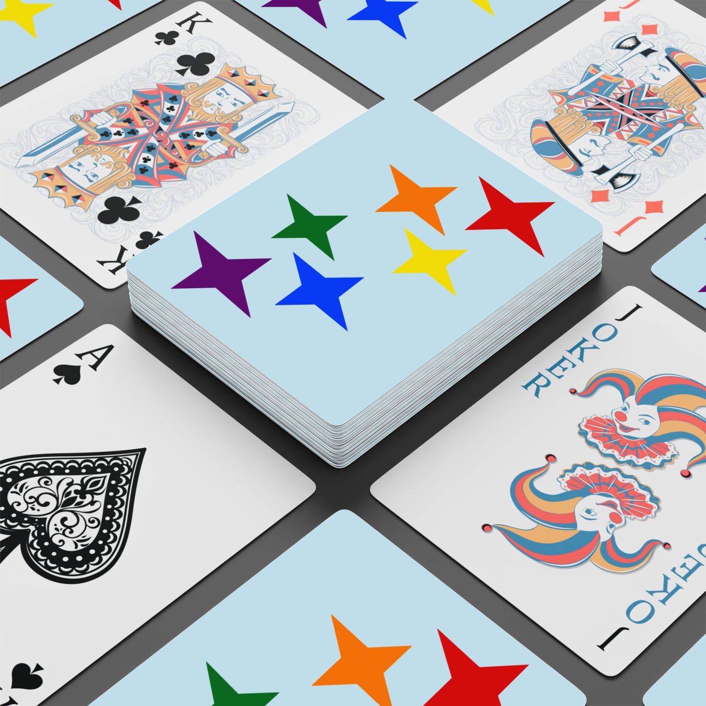 LGBTQ Pride Stars Poker Playing Cards lgbtq-pride-stars-poker-playing-cards-game-night