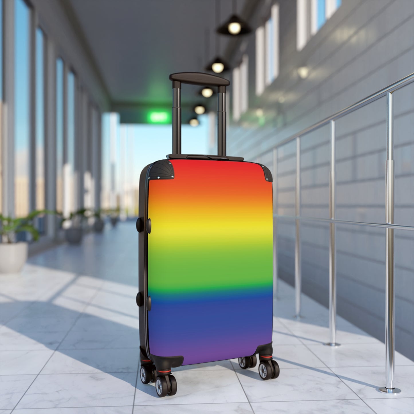 LGBTQ Pride Hard-Shell Suitcase - Ombre 4924897870644697267_2048 Bags
