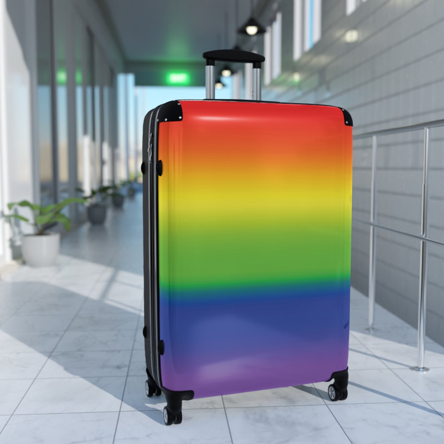 LGBTQ Pride Hard-Shell Suitcase - Ombre 1453085199592784691_2048 Bags